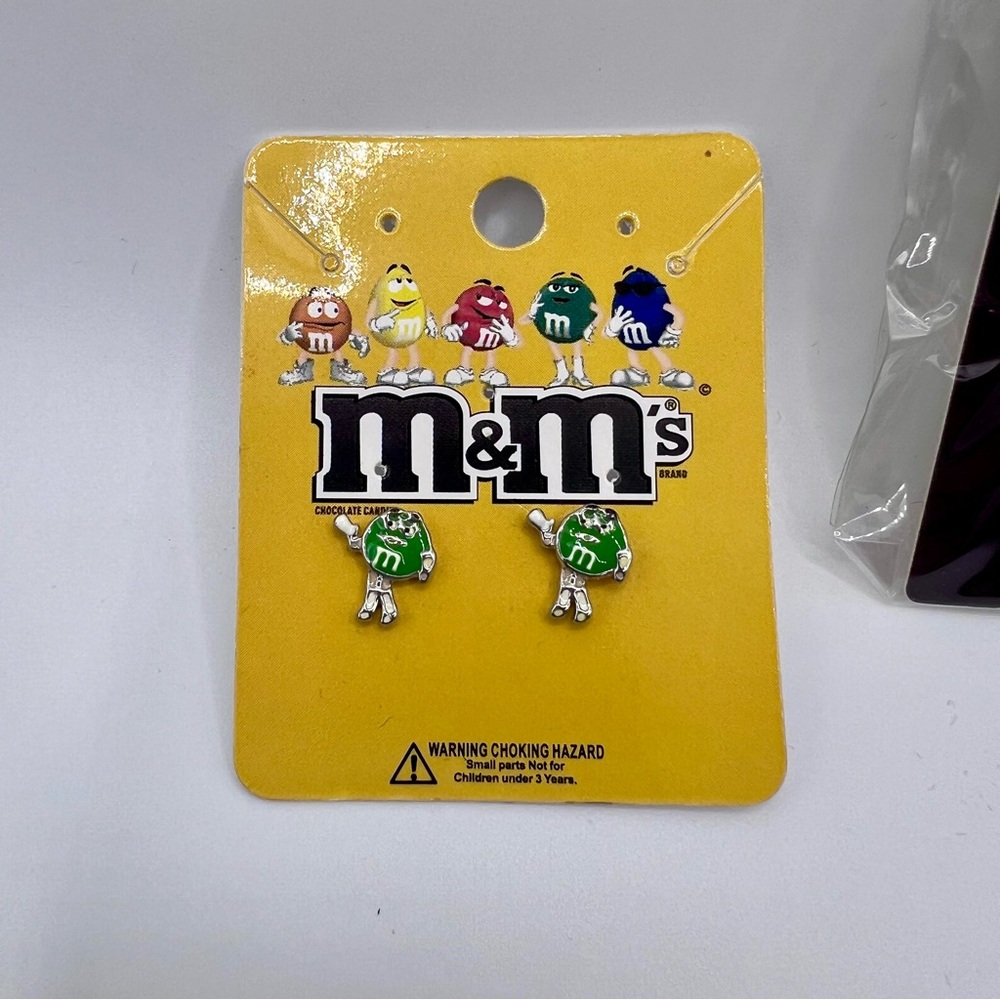 M&M Green New Earrings Pierced